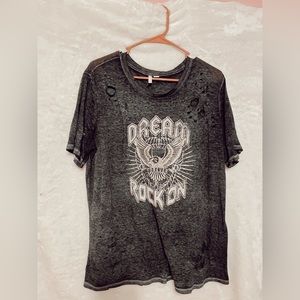Oversized Distressed Faded T-Shirt